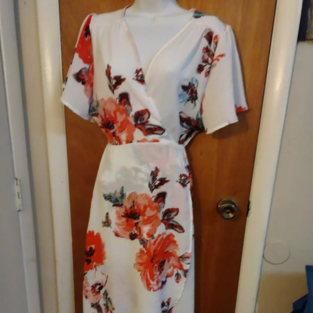Peppermint, Maxi, High-Low Dress, Floral Pattern, L